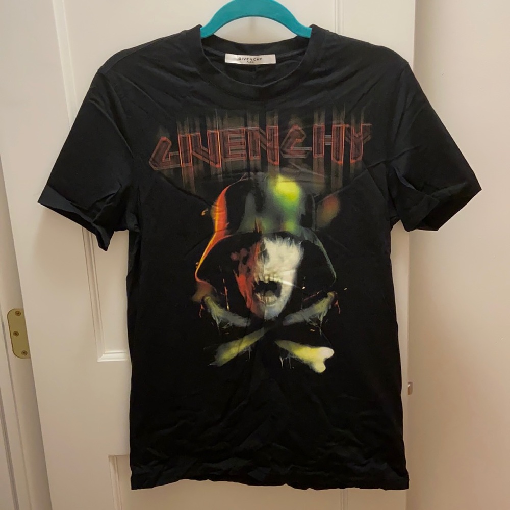 Givenchy army skull band graphic tee